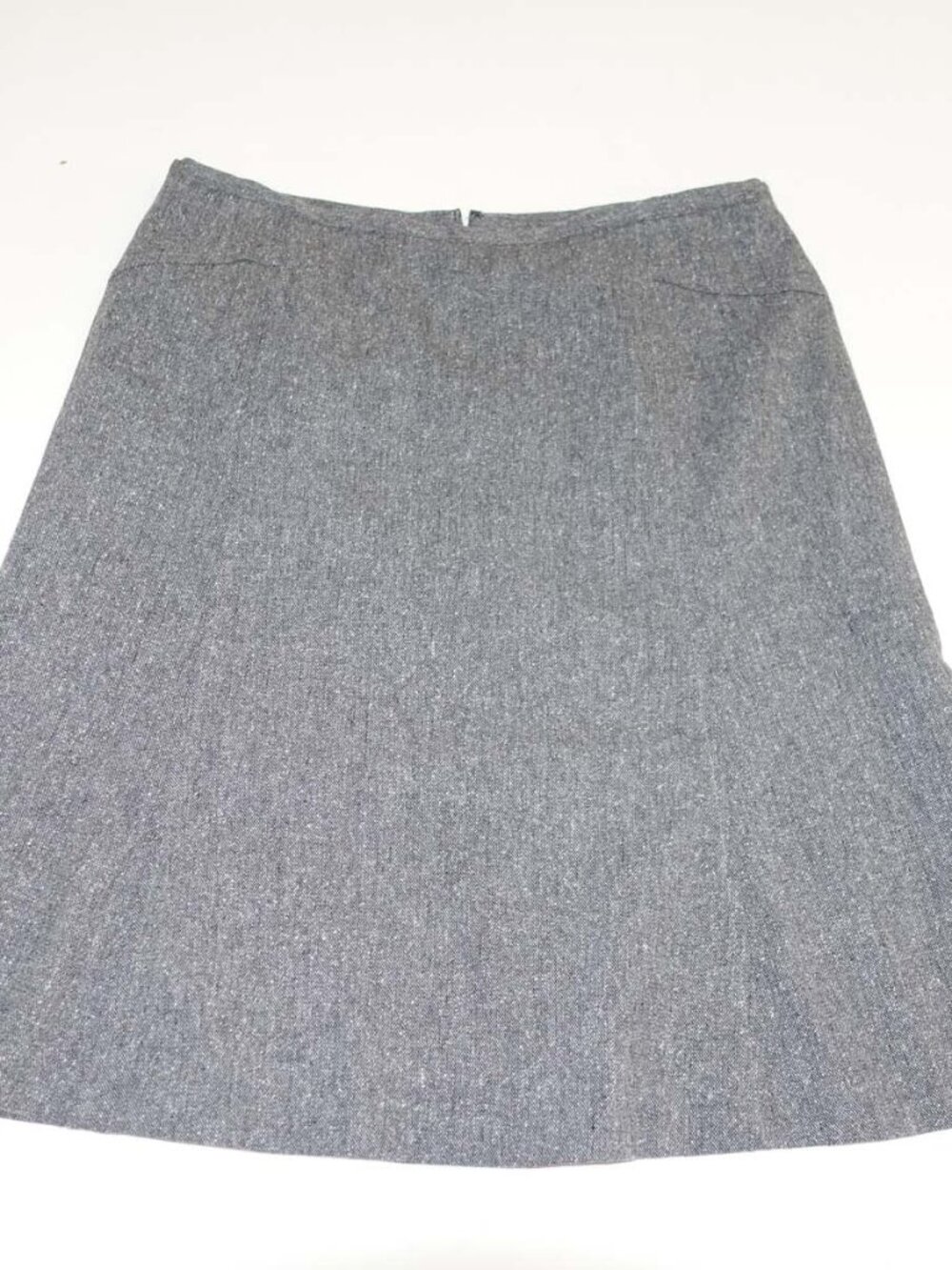Ann Taylor Women's A-Line Skirt Size 12 Petite NWT Gray Tweed Knee Length Lined
